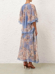 Cascadian tiered maxi dress