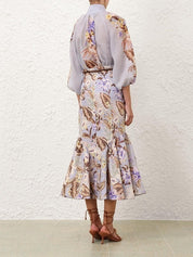 Coco fit and flare midi skirt