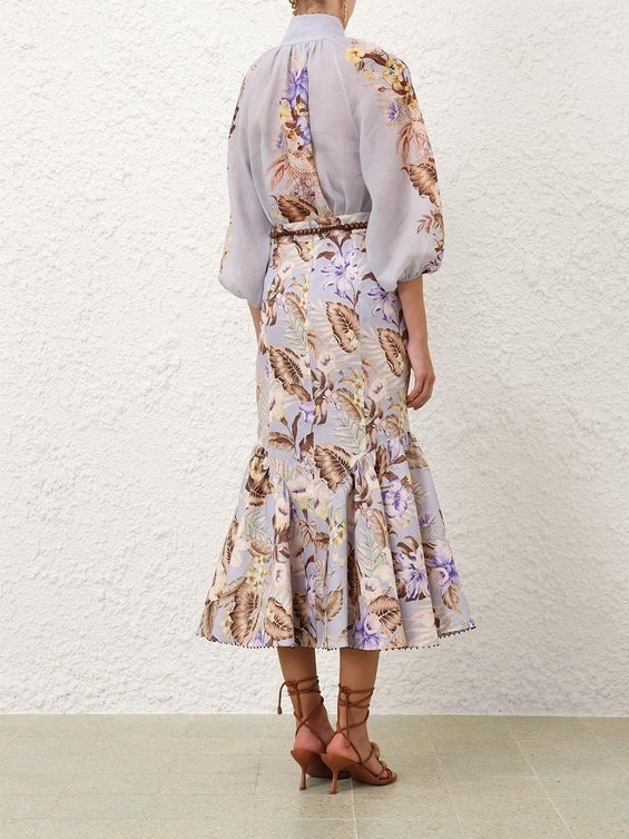 Coco fit and flare midi skirt