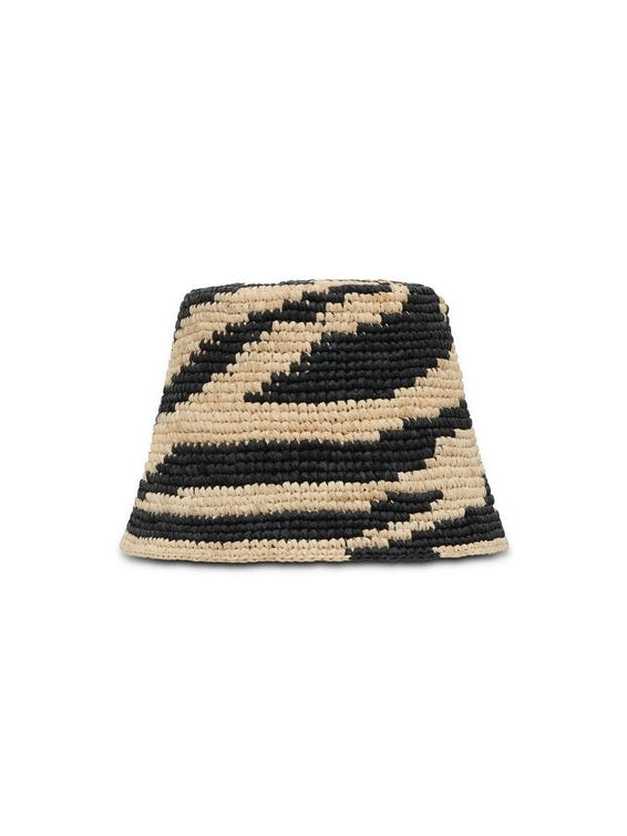 Raffia bucket hat