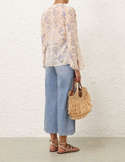 LUCKY EMBROIDERED BLOUSE