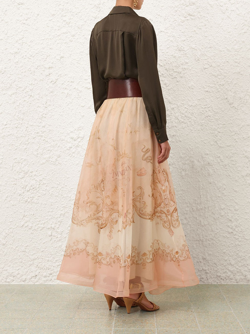 Hypnotic organza maxi skirt