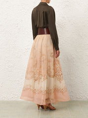 Hypnotic organza maxi skirt