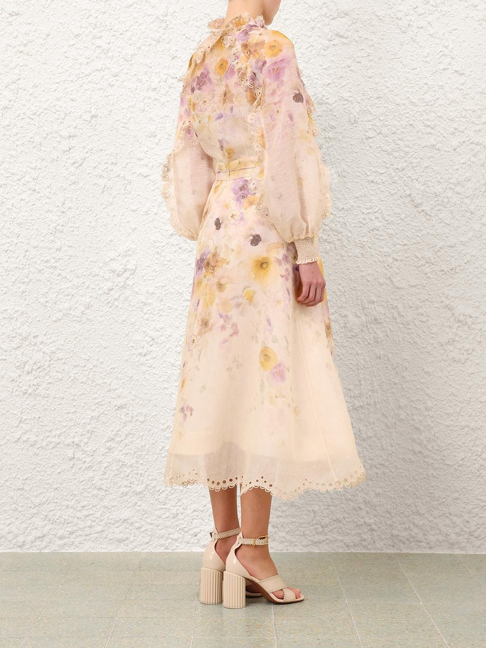 Memento embroidered midi skirt
