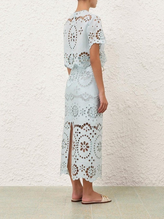 Awaken embroidered skirt