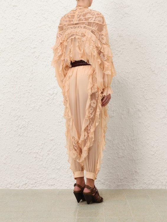 Rebellion splice billow blouse