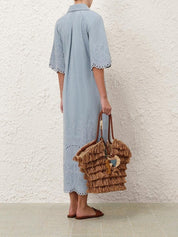 Daylight denim midi dress
