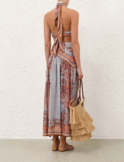 Aster scarf midi skirt