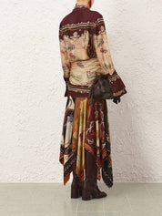 Valiant draped scarf skirt