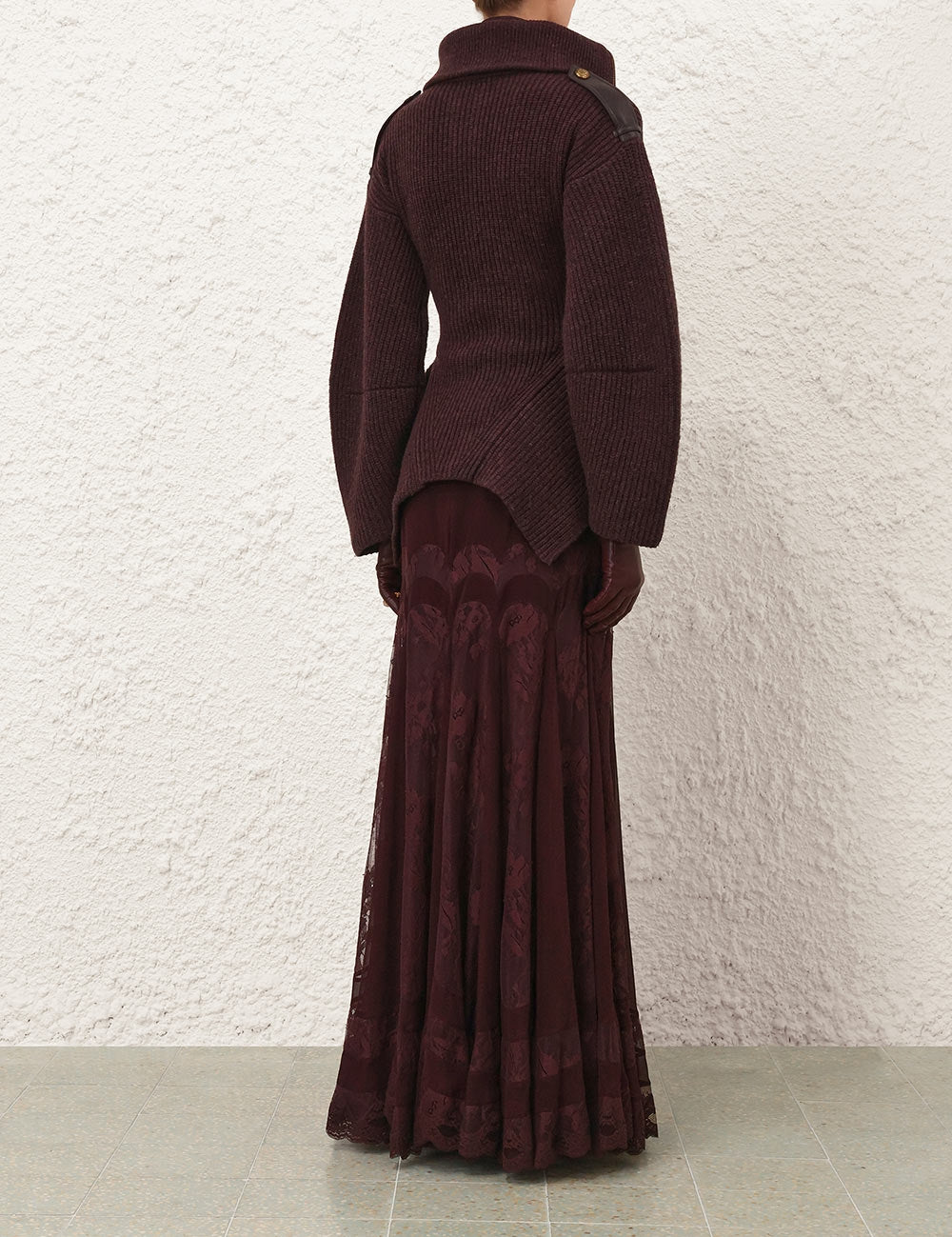 Valiant panelled maxi skirt
