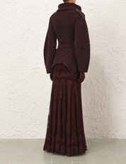 Valiant panelled maxi skirt