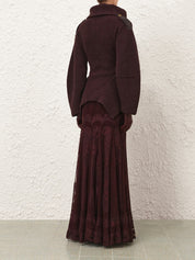 Valiant panelled maxi skirt