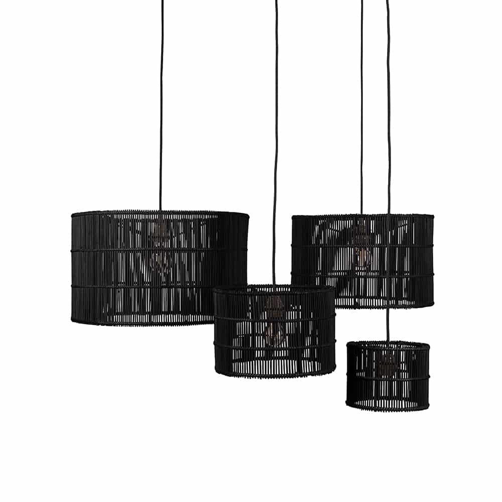 Lamp Shade Tube Black Chandelier