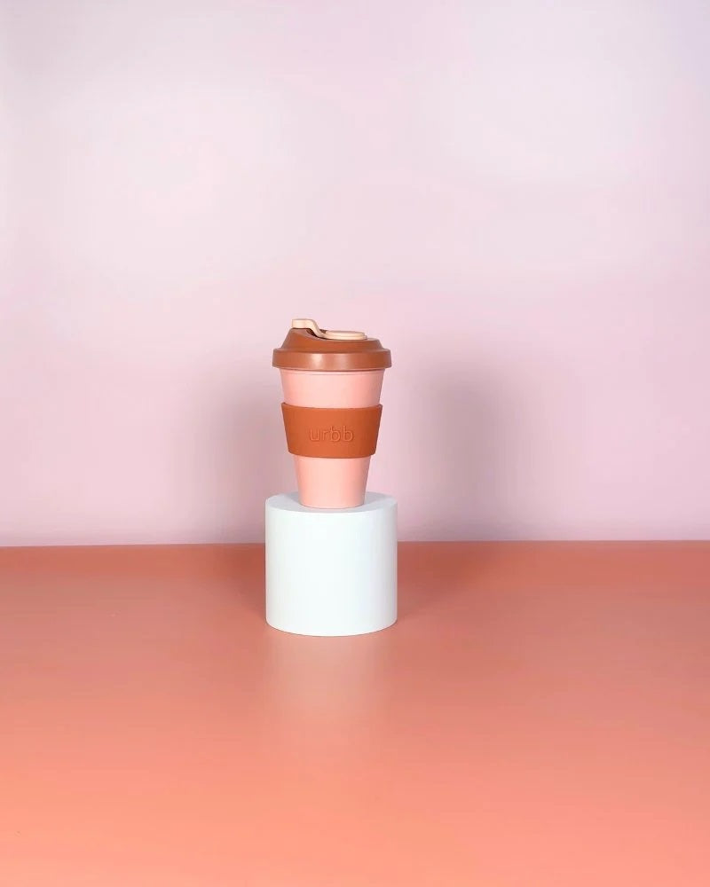 Urbb-Biodegradable-Bamboo-Coffee-Cup-Terra-Peach