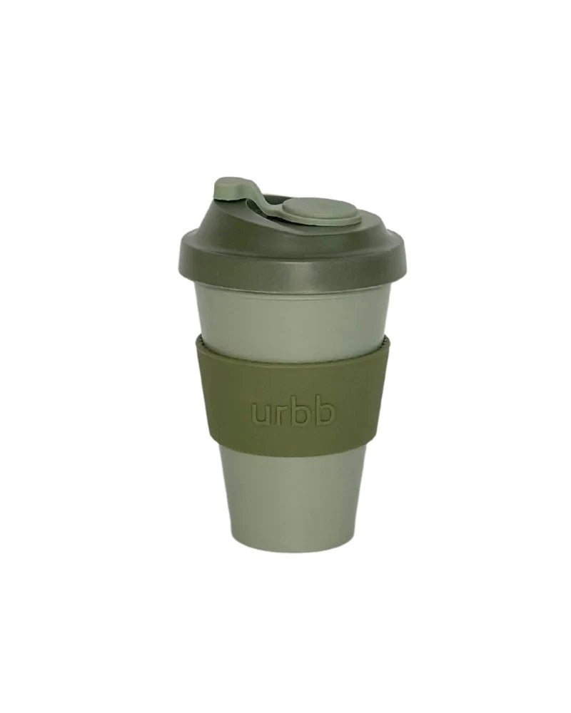 Urbb-Biodegradable-Bamboo-Coffee-Cup-Sage-Olive