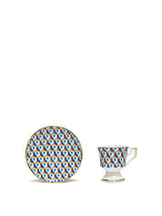 Espresso cup with saucer cubi set of two