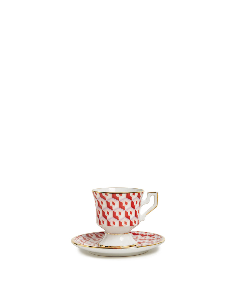 Espresso Cup With Saucer Cubi Set of Two