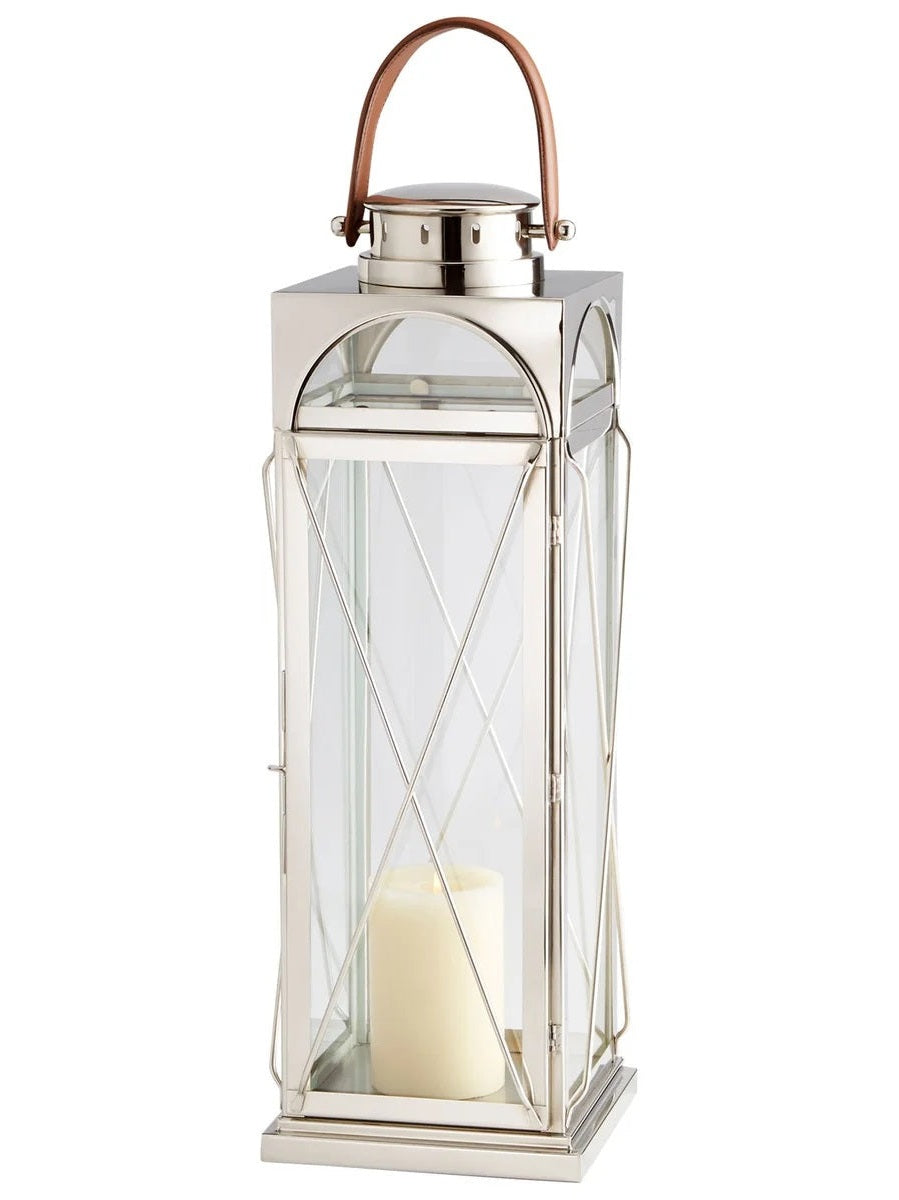 Lanterna candleholder | polished nickel - large