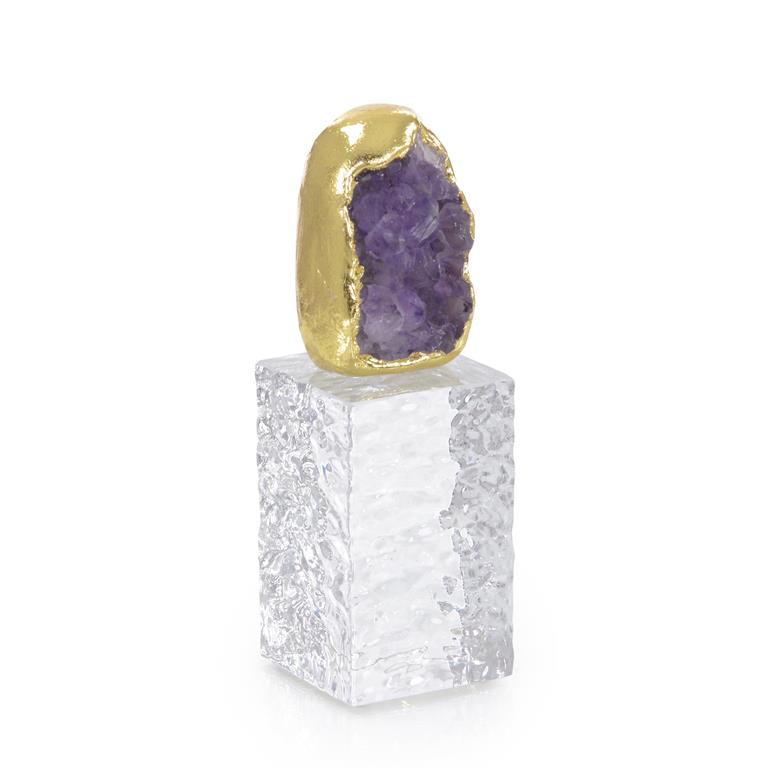 Amethyst Cluster And Gold-Leaf Sculpture I