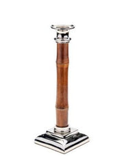 Nickle candleholder with bamboo