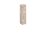 Onyx Lamp Pedestal, Square Zebra White