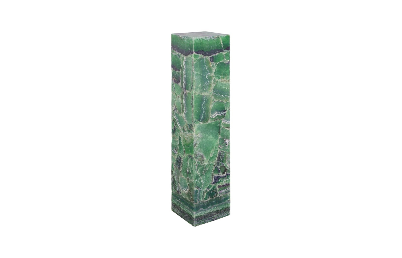 Onyx Lamp Pedestal, Square Fluorite