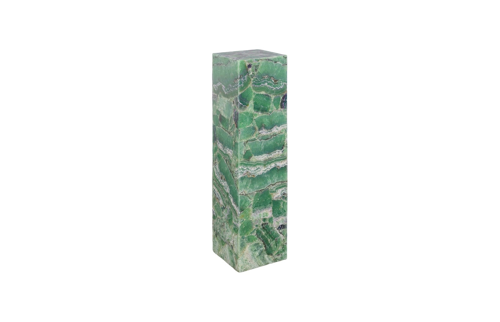 Onyx Lamp Pedestal, Square Fluorite