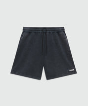 Anthracite grey cotton fleece Bermuda shorts