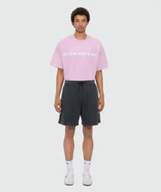 Anthracite grey cotton fleece Bermuda shorts