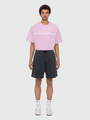 Anthracite grey cotton fleece Bermuda shorts