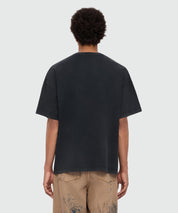 Anthracite grey short-sleeve cotton jersey T-shirt