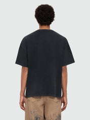 Anthracite grey short-sleeve cotton jersey T-shirt