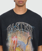 Anthracite grey short-sleeve cotton jersey T-shirt
