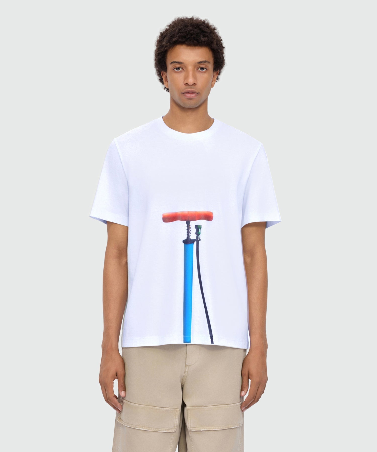 White short-sleeve cotton jersey T-shirt