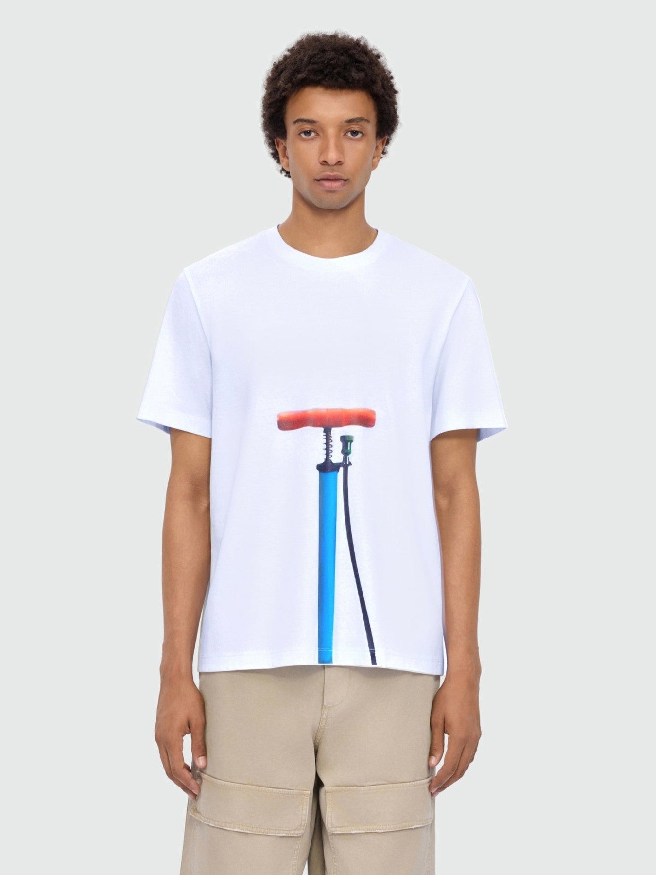 White short-sleeve cotton jersey T-shirt