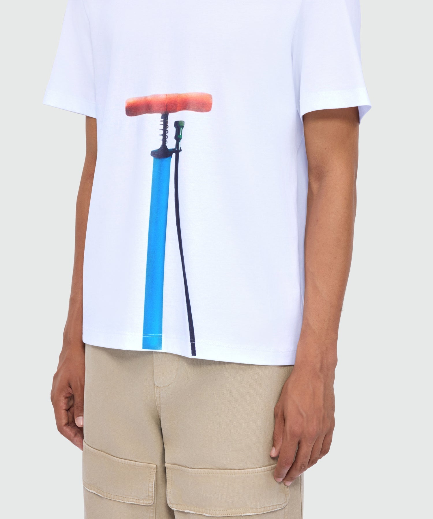 White short-sleeve cotton jersey T-shirt