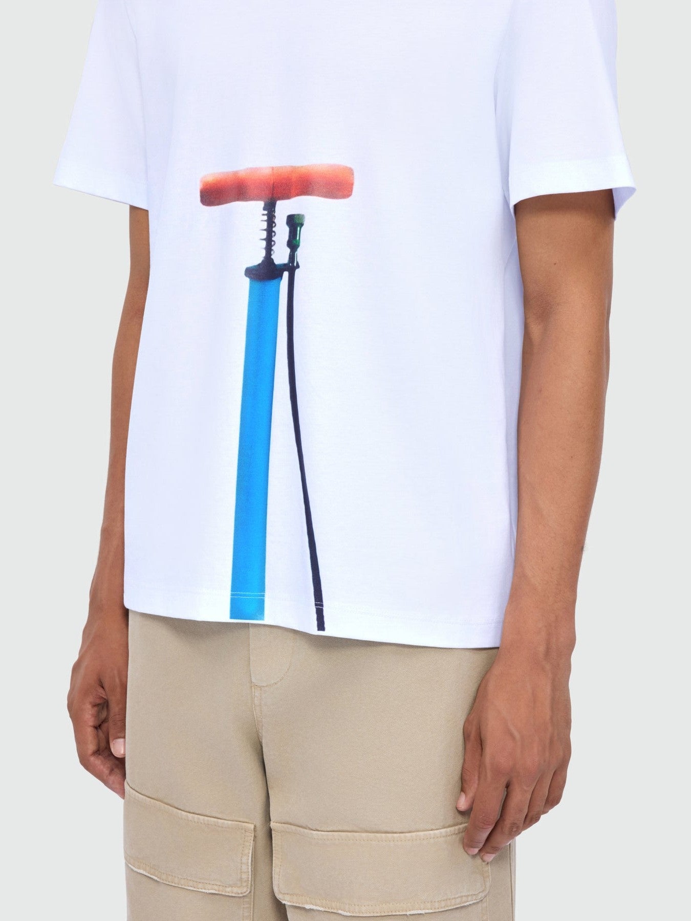 White short-sleeve cotton jersey T-shirt