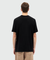 Black short-sleeve cotton jersey crew-neck T-shirt