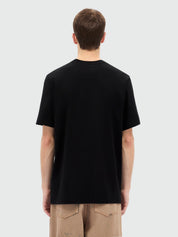 Black short-sleeve cotton jersey crew-neck T-shirt