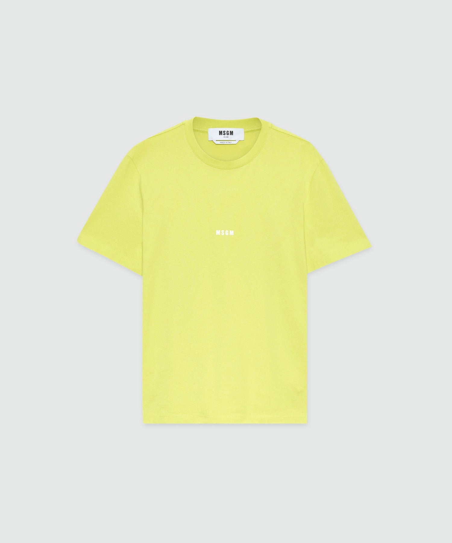Lime short-sleeve cotton jersey T-shirt