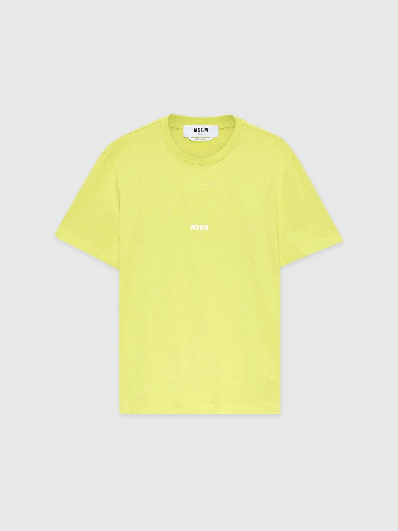 Lime short-sleeve cotton jersey T-shirt
