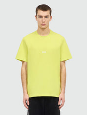 Lime short-sleeve cotton jersey T-shirt