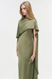 IZEL SATIN CAPE GOWN