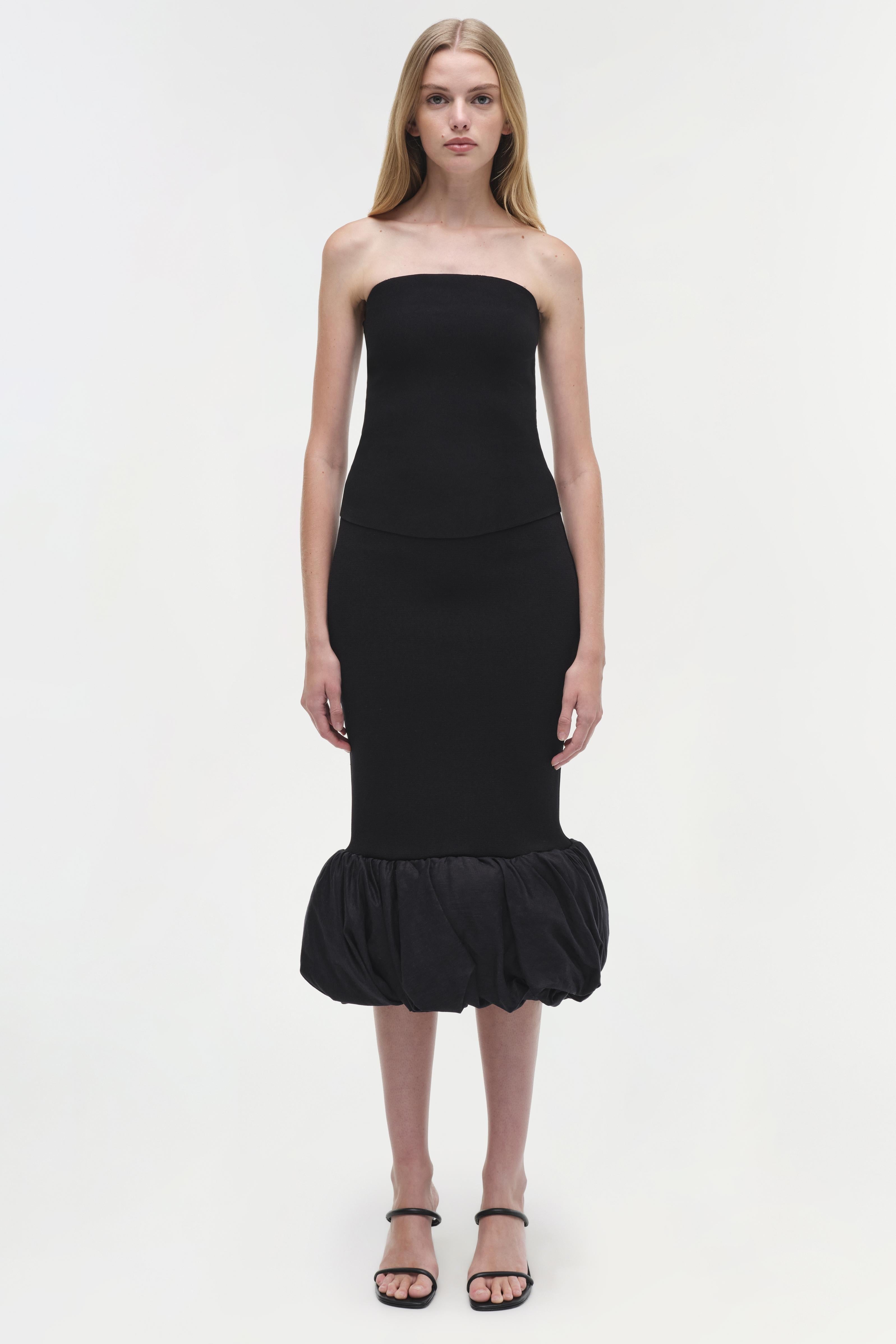 Camille Linen Knit Midi Skirt