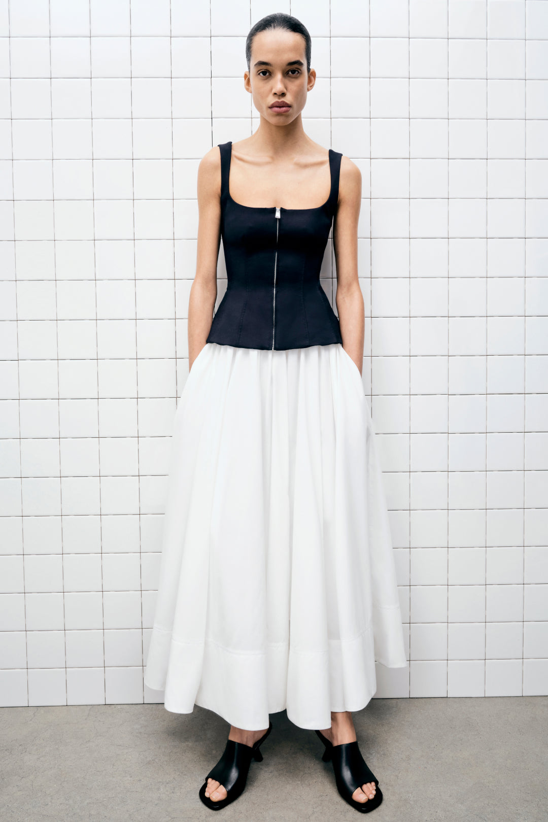 JOLYNN COMBO MIDI DRESS