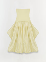 Izzy strapless taffeta midi dress