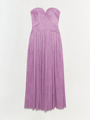 Aubriella plisse strapless gown