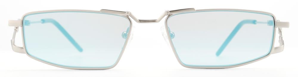 Si8 Silver Frame Rectangular Sunglasses