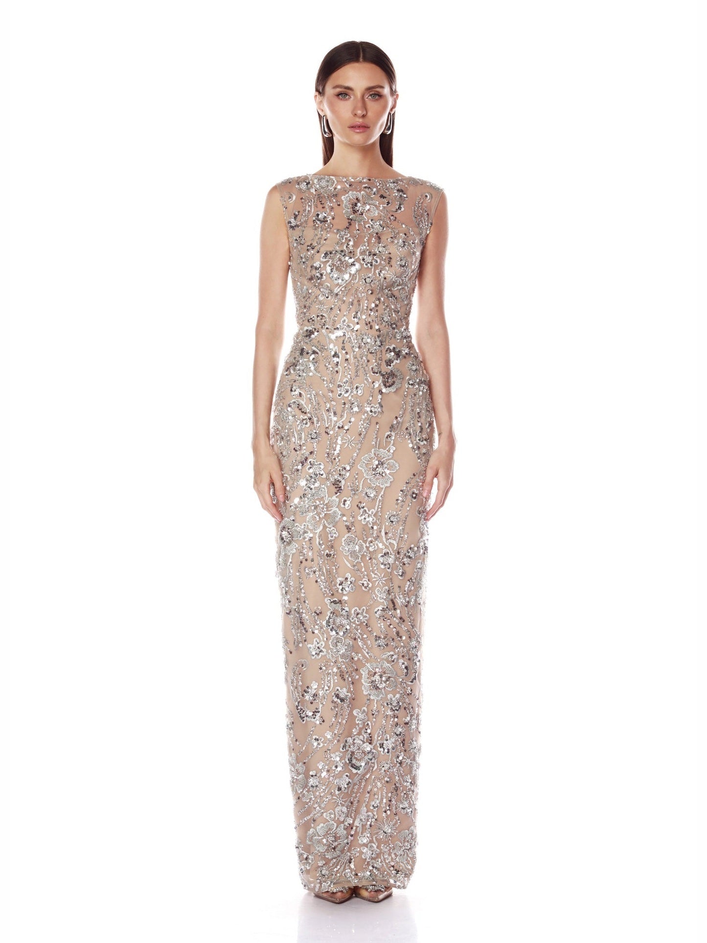 Violet silver maxi dress