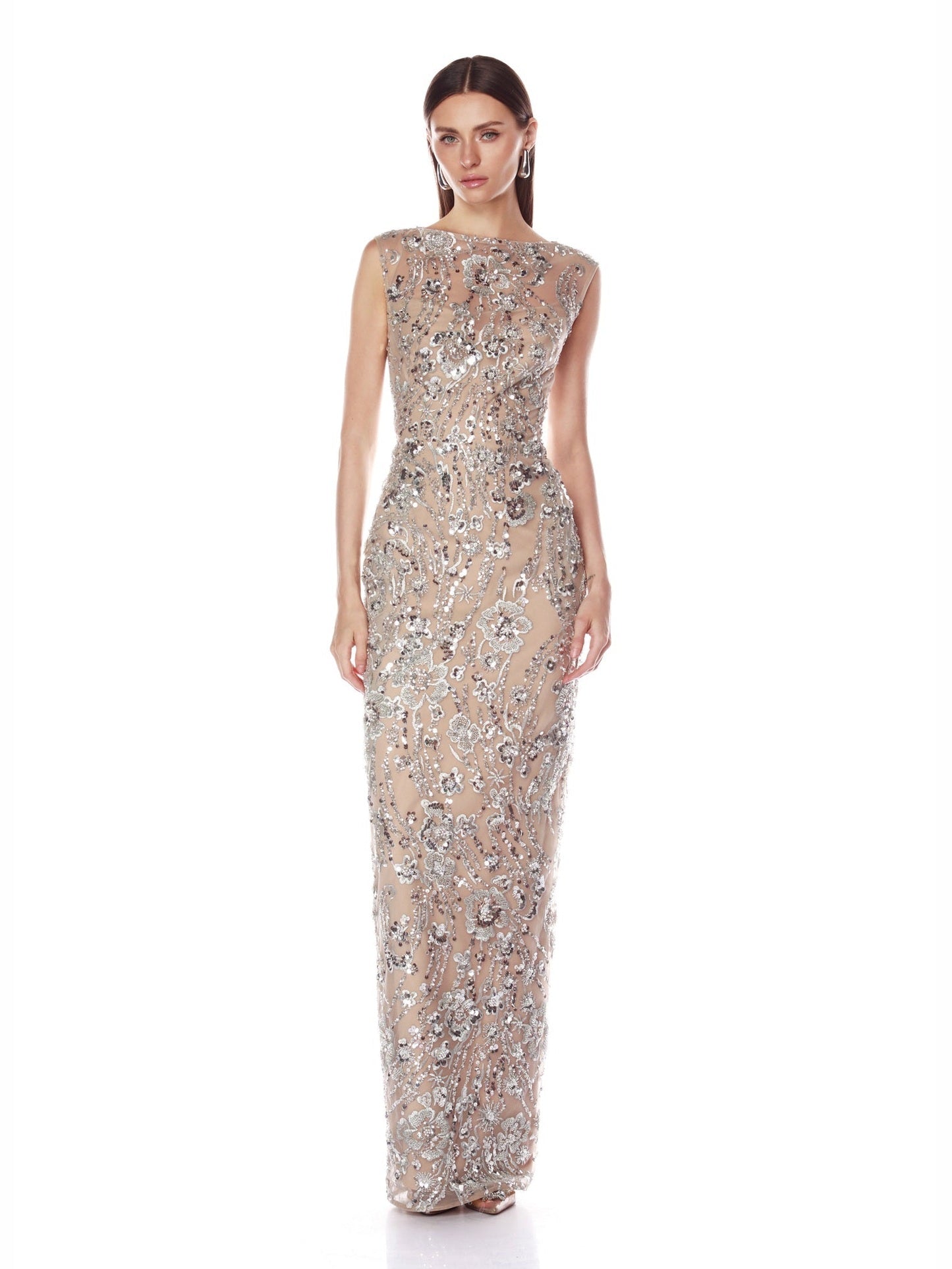 Violet silver maxi dress